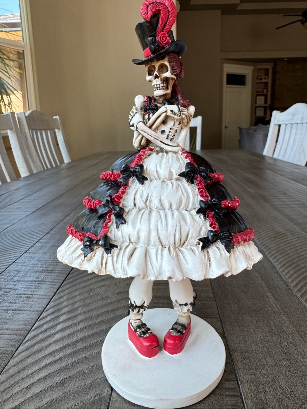 Steam Punk Halloween Skeleton Decor - Gothic Skeleton Lady Figurine